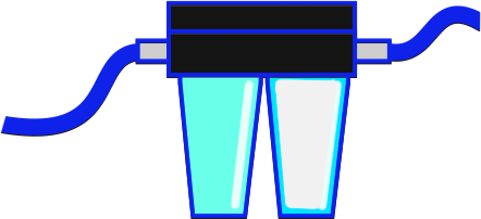 Illustration of a reverse-osmosis water purifier unit, by Satoko Nakajima